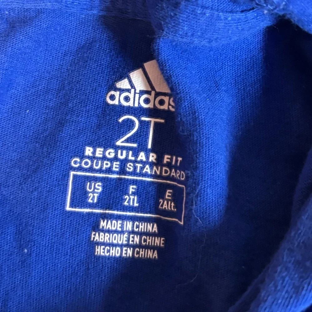 Adidas Kids Royal Blue Hoodie with White Stripes 2T light weight